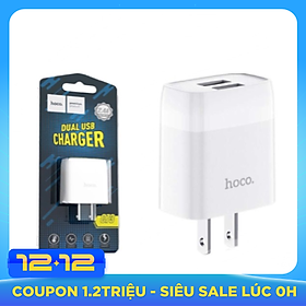 CỐC SẠC NHANH 2 CỔNG CHỐNG CHÁY NỔ HOCO C73 - CỦ SẠC ĐA NĂNG 2.4A CHO IPHONE SAMSUNG OPPO XAOMI CHÍNH HÃNG