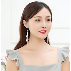 Bông tai dáng dài phong cách Hàn Quốc Phụ kiện bông tai nữ sang chảnh