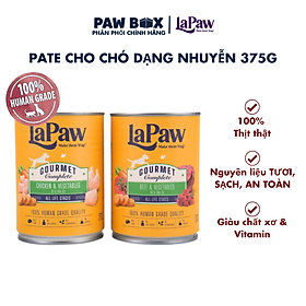 Pate cho chó - mèo laPaw Gourmet cao cấp dạng nhuyễn hộp 375g