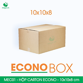 MEC01 - 10x10x8 cm - Combo 60 thùng hộp carton trơn siêu tiết kiệm ECONO