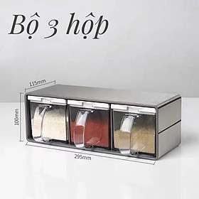 Mua Bộ hũ  lọ đựng gia vị kèm muỗng phong cách hiện đại
