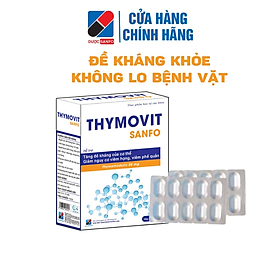 Thymovit Sanfo - Tăng sức đề kháng, tăng khả năng phòng bệnh, giảm viêm họng, viêm phế quản hộp 30 viên