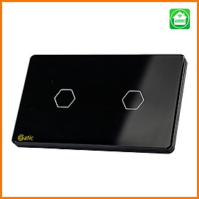 Mua Công Tắc Cảm Ứng Datic – 2 Nút Màu Đen - Hàng chính hãng