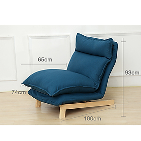 Ghế thư giãn kèm đôn gác chân điều chỉnh lưng ghế được - Sofa lười, Ghế sofa thư giãn đọc sách dựa lưng êm ái thoải mái decor đẹp