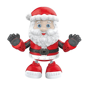 Singing Dancing Santa Claus Electric Santa Claus Toy Christmas Figurine Decor for Office Christmas Party Holiday Gifts Decor