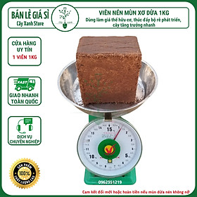 Mua Xơ Dừa Nén  Mùn Dừa Nén 1kg Ngâm Nước Nở 5kg Trồng Hạt Giống Rau Củ Quả Với Đất sạch Phân Bón Hữu Cơ
