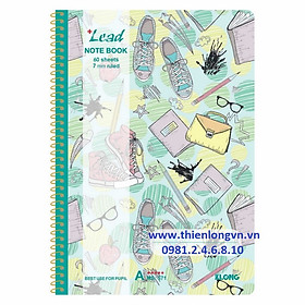 Vở kẻ ngang lò xo Lead - 120 trang; Klong 571 bìa xanh