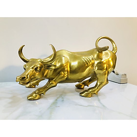 Mua Tượng trâu đồng phố Wall đúc đặc dài 30cm