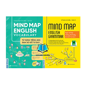 Sách - Combo Mind Map English GRAMMAR Ngữ pháp Tiếng Anh + VOCABULARY từ vựng Tiếng Anh (MC)