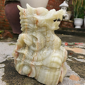 Mua Tượng rồng đá 12 con giáp phong thủy đá ngọc cao 18cm- đá Non Nước