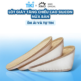 Đế, lót giày tăng chiều cao Silicon êm chân tích hợp keo bám L12 XIMO chính hãng