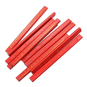 10 Pcs Carpenter Marking Pencils With Scale Woodworking Marking Accessories