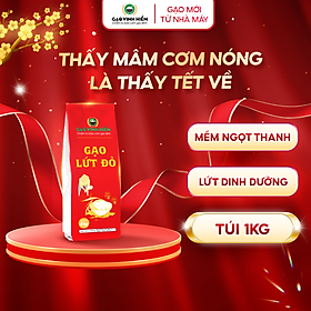 Gạo Lứt Đỏ Vinh Hiển 1KG - Dễ Ăn, Ngọt Cơm, Dinh Dưỡng