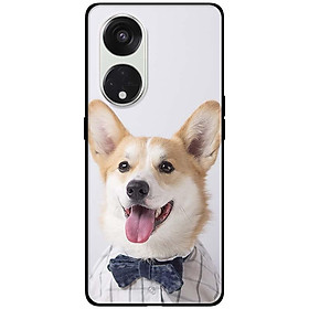 Ốp lưng dành cho Oppo Reno 8T 4G - Reno 8T 5G - Reno 10 5G - Reno 10 Pro 5G - Cún Nơ Đen - Hàng Chính Hãng