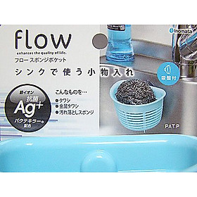Mua Giá để giẻ rửa bát hình rổ màu xanh nội địa Nhật Bản