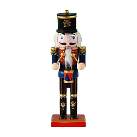 Wooden Nutcracker 9.84'' inch Statue Free Standing Christmas Nutcracker Figure Ornament for Tabletop Decoration Holiday Gift