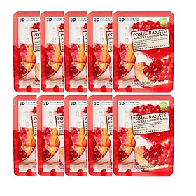 Mặt Nạ Dưỡng Da Chiết Xuất Lựu 3D Foodaholic Pomegranate Natural Essence Mask 23ml x10