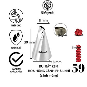 Mua Đui bắt hoa hồng nhí 59 cánh mỏng  Đuôi hoa hồng cánh phải  đui hoa nhí trang trí bánh bằng thép không gỉ đúc liền khối