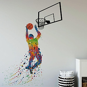 Cầu thủ bóng rổ - Ball in Dunk Silhouette Vinyl với bóng rổ - Bóng và Bóng rổ Bóng tường - Ball