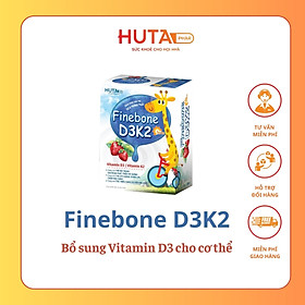 Finebone D2K3 bổ sung vitamin D3 và K2 giúp tăng cường hấp thu canxi