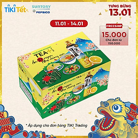 Thùng 24 Chai Trà Oolong Vị Chanh Tea+ (24 x 455ml)