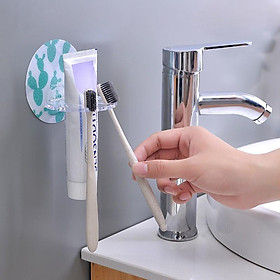 Mua Giá kẹp bàn chải kem đánh răng dáng tròn dán tường tiện lợi (GK05)