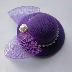 2-4pack 3Pcs Vintage Bowler Hat Cap for 28-30cm Barbie Doll Clothes Accs Purple