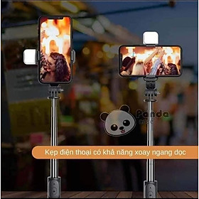 Mua Gậy chụp ảnh 3 chân có đèn led trợ sáng Gậy tự sướng selfie chụp hình bluetooth điều khiển từ xa xoay nhiều góc độ