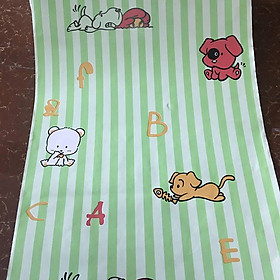 Mua 5m giấy decal cuộn sọc xanh lá DT111(45x500cm)