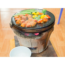 Mua Đá nướng núi lửa không khói tròn 25 cm không đế An toàn Sức Khỏe