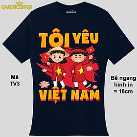 TÔI YÊU VIỆT NAM, mã TV3. Hãy tỏa sáng như kim cương, qua chiếc áo thun Goking siêu hot cho nam nữ trẻ em, áo phông cặp đôi, gia đình, đội nhóm