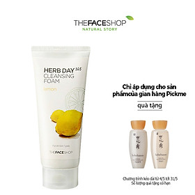 Sữa Rửa Mặt Làm Sáng Da The Face Shop Daily Herbal Lemon Foam Cleanser 170ml