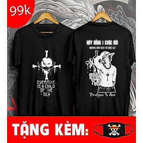 ÁO ONE PIECE ACE | ÁO THUN ONE PIECE đẹp tặng kèm bịt mặt ONE PIECE cực ngầu /uy tín chất lượng