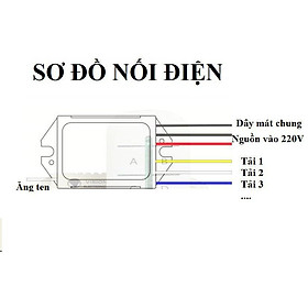 Hình ảnh Công tắc điều khiển từ xa sóng radio RF 4 cổng (4 kênh ,4 đèn) xuyên tường, công tắc bật tắt điện từ xa