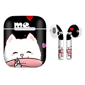Mua Miếng dán skin chống bẩn cho tai nghe AirPods in hình thiết kế - atk103 (bản không dây 1 và 2)
