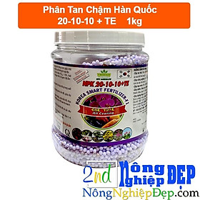 Mua NPK 20-10-10+TE hủ 1kg - Phân Tan Chậm Hàn Quốc Cung cấp Dinh Dưỡng Cho Cây Từ 60-90 Ngày