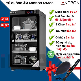 Mua TỦ CHỐNG ẨM ANDBON AD-50S  50LÍT - LOẠI 3 KHAY - HÀNG CHÍNH HÃNG