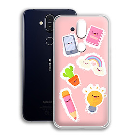 Ốp lưng dẻo cho điện thoại Nokia 8.1 - 01173 0515 FUNNY04 - Hàng Chính Hãng