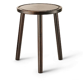 Kệ Giá Tròn Nhỏ Đỡ Chậu Hoa Đôn Gỗ Phong cách Mid-Century Bàn Trà Coffee Màu Đen 40x30cm