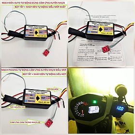 Công tắc cảm ứng xe máy auto nhiều chế độ học lệnh bật tắt + nháy đèn tự động độ xe máy mẫu mới