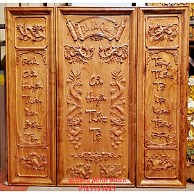 Liễn thờ gia tiên- Cửu Huyền Thất Tổ, bằng gỗ hương