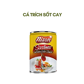 CÁ TRÍCH SỐT CÀ CHUA HIỆU NISON - NISON SARDINES IN TOMATO SAUCE 125g