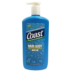 Sữa Tắm Gội COAST HAIR AND BODY WASH Cho Nam 946ml USA