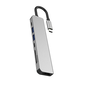 	 Cáp chuyển Thunderbolt 3 ra 7 cổng HDMI/ USB/ PD/ Thẻ nhớ TF, SD cho Macbook - TTH70558