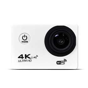 Máy ảnh thể thao HD 4K không thấm nước với WiFi Lặn ngoài trời từ xa Deportiva 2 inch F60 Camera 4K 1080p Camera ngay lập tức: màu trắng