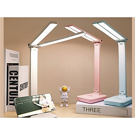 Mua Đèn Học Để Bàn 2 Thanh 3 Chế Độ Sáng   Ánh Sáng Trắng Hoặc Vàng Tùy Chọn Giúp Bảo Vệ Mắt Cảm Ứng Tích Điện Pin  Chống Cận Thị - Chính Hãng