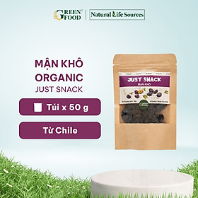 Mận khô tự nhiên Just Snack không hạt | Túi giấy 50g - nhập khẩu trực tiếp từ Chile