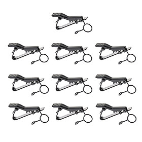 Pack of 10 Round Metal Microphone Clip Holder Lapel Tie Lavalier Mic Clip-on Parts