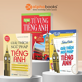 Combo 3 Cuốn: Tự Học Từ Vựng Tiếng Anh - Vocabulary For Beginners + Giải Thích Ngữ Pháp Tiếng Anh + Dễ Học Dễ Nhớ Dễ Áp Dụng - Takenote - Giải Thích Ngữ Pháp Tiếng Anh - Lighthouse Writers - ZenBooks