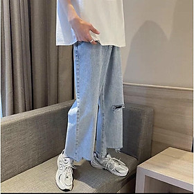 Quần Jeans,Baggy rách gối+ rách gấu cách tân RG-1000 hottren 2021